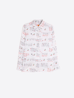 Vilagallo Cherry And Letters Blouse
