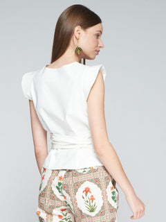 Vilagallo Wrap Blouse With Tie