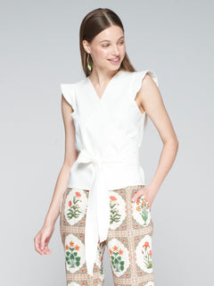 Vilagallo Wrap Blouse With Tie