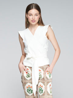 Vilagallo Wrap Blouse With Tie