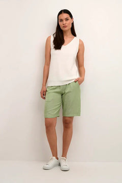Cream Sillar Knit Tank
