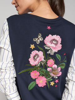 Vilagallo Sonia Mixed Media Top