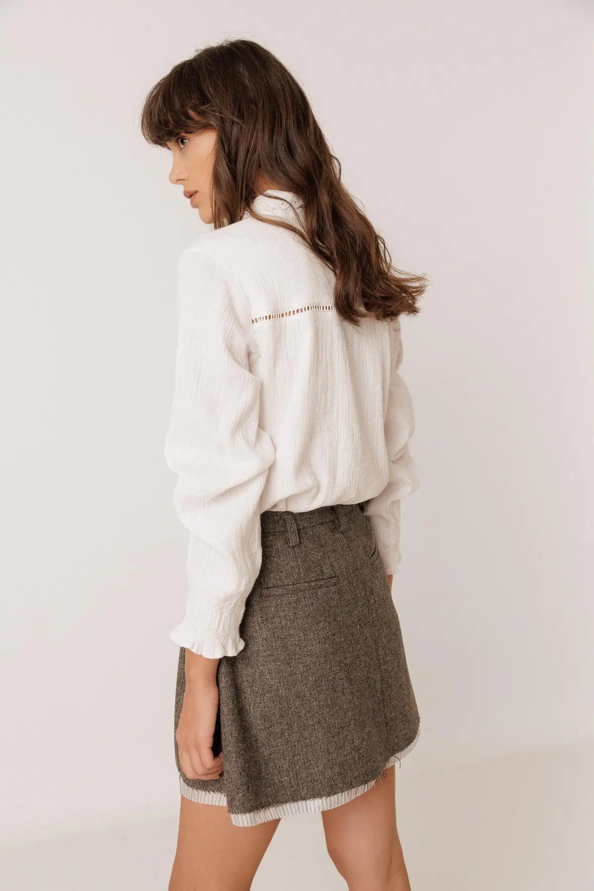 Indi & Cold Cotton Gauze Collared Blouse