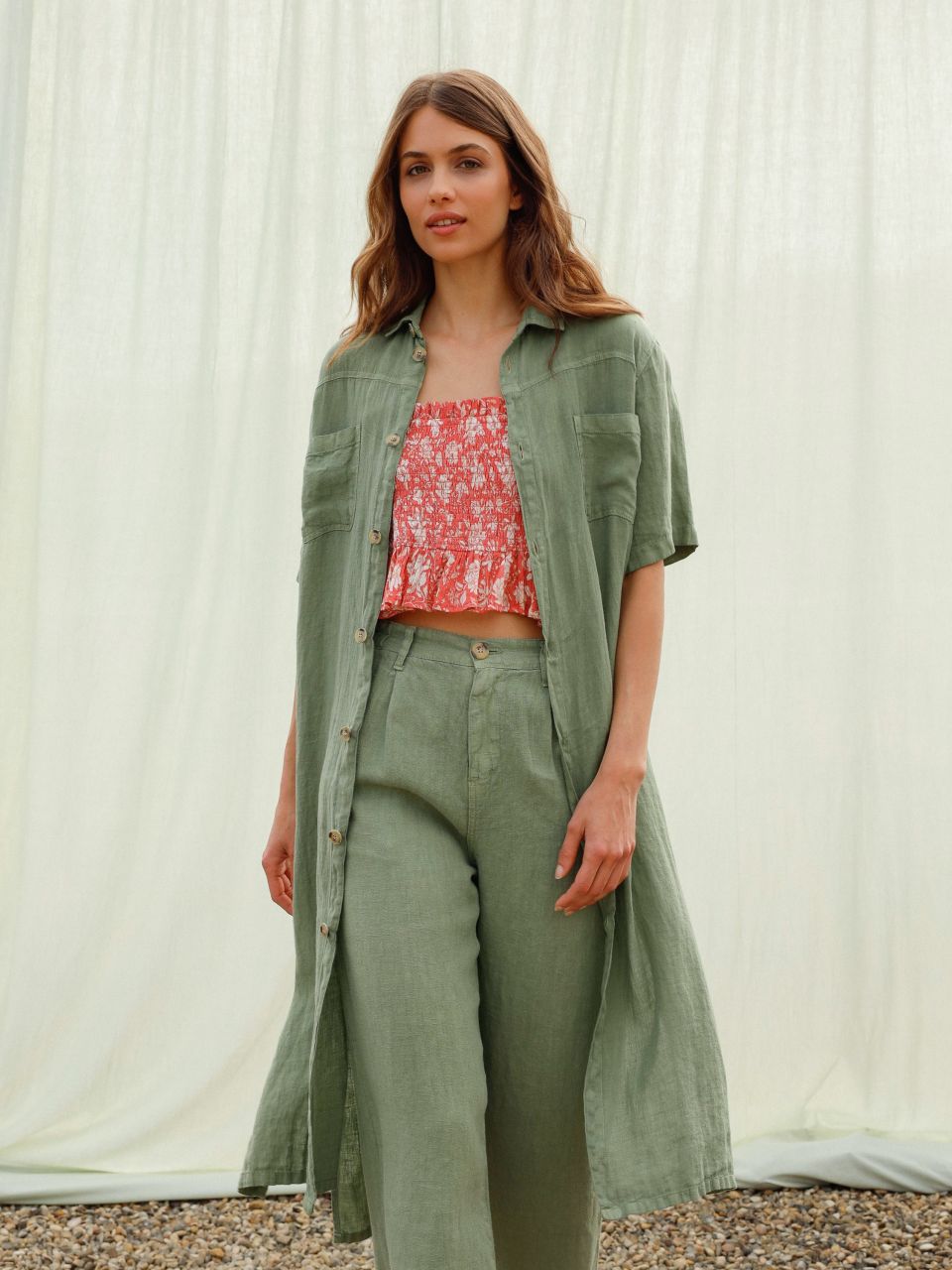Indi & Cold Linen Pull On Pant