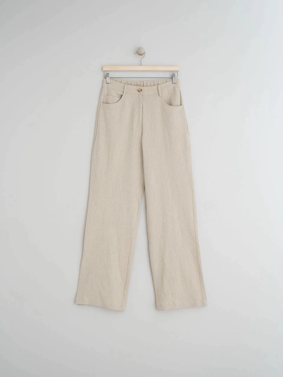 Indi & Cold Wide Leg Linen Blend Pant