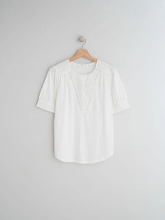 Indi & Cold Short Sleeve Cotton Blouse
