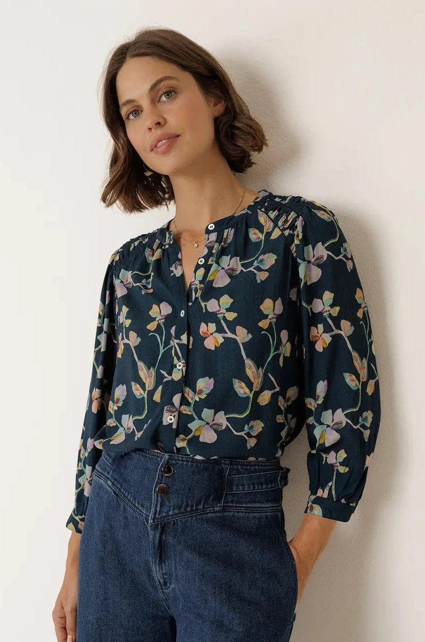 Indi & Cold Ruched Detail Blouse