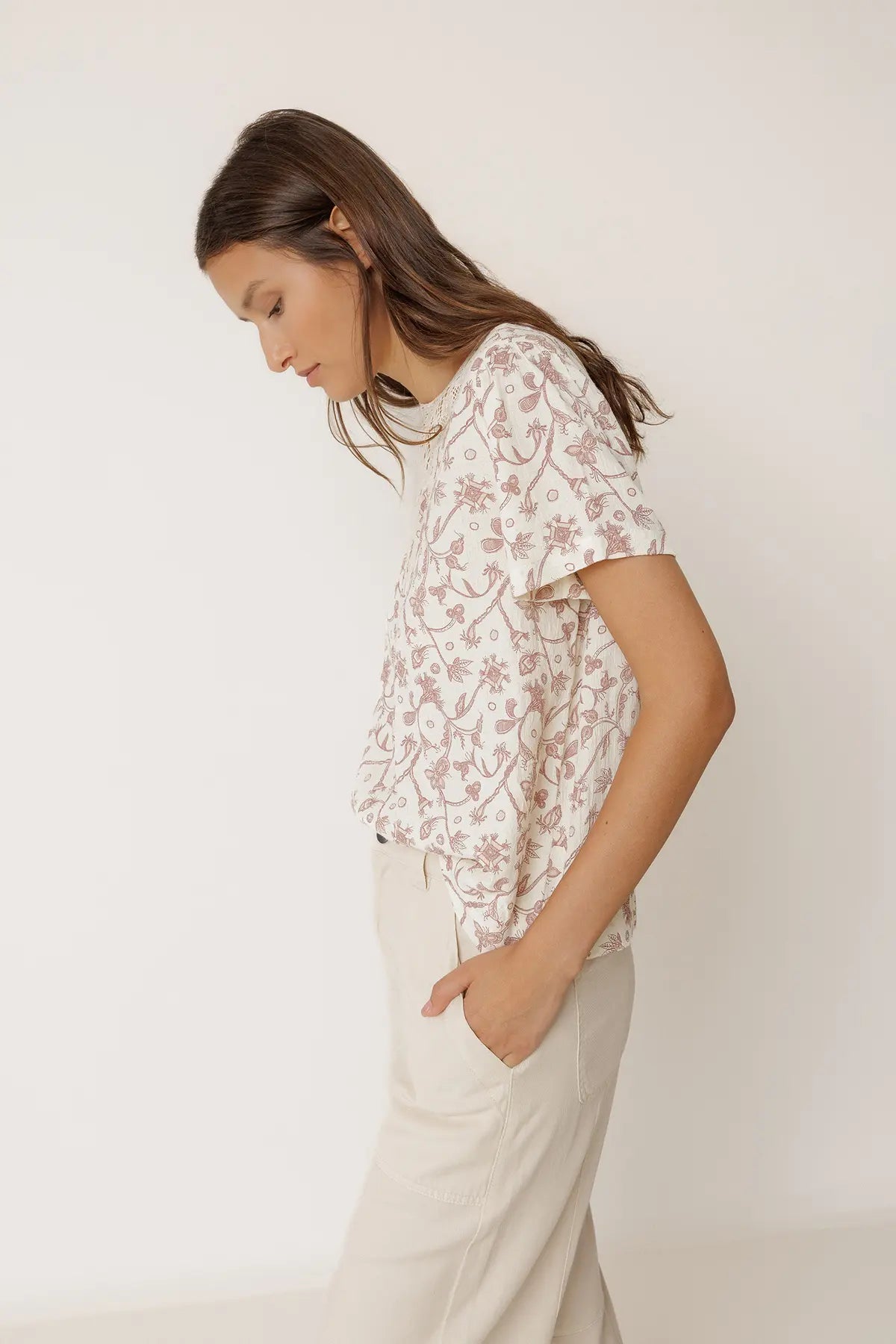 Indi & Cold Lace Yoke Blouse