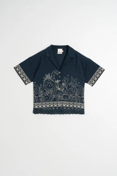 Indi & Cold Contrast Embroidery Shirt