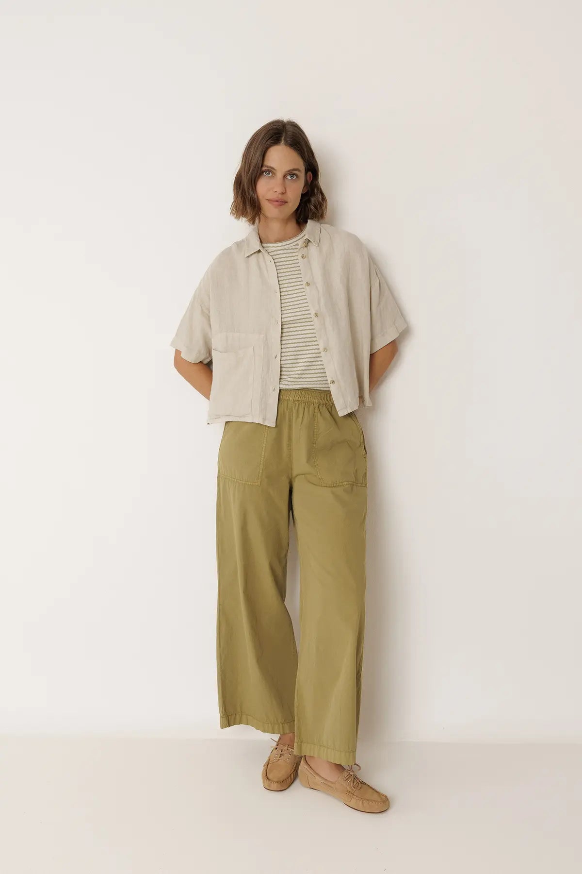 Indi & Cold Cropped Linen Shirt