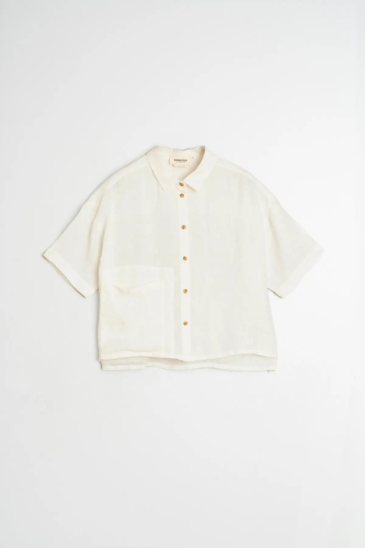 Indi & Cold Cropped Linen Shirt