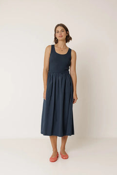Indi & Cold Mixed Media Sleeveless Dress