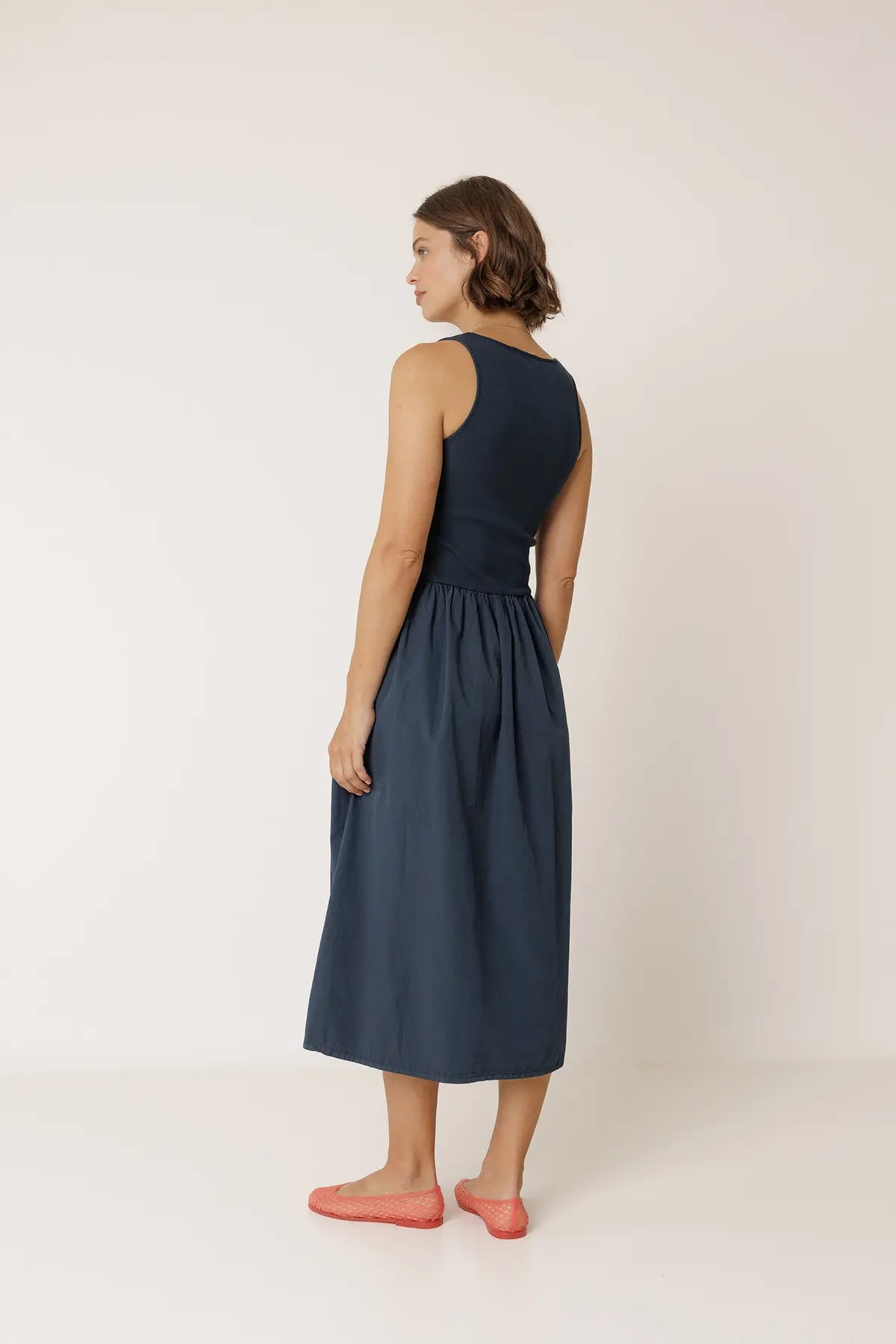 Indi & Cold Mixed Media Sleeveless Dress