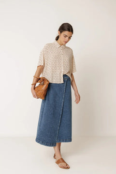 Indi & Cold Oversize Block Print Shirt