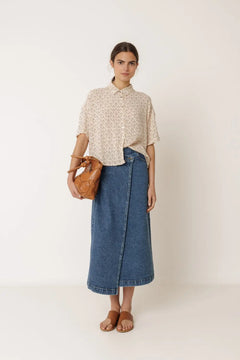 Indi & Cold Oversize Block Print Shirt