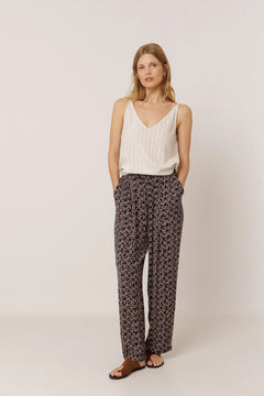 Indi & Cold Flowy Block Print Pant