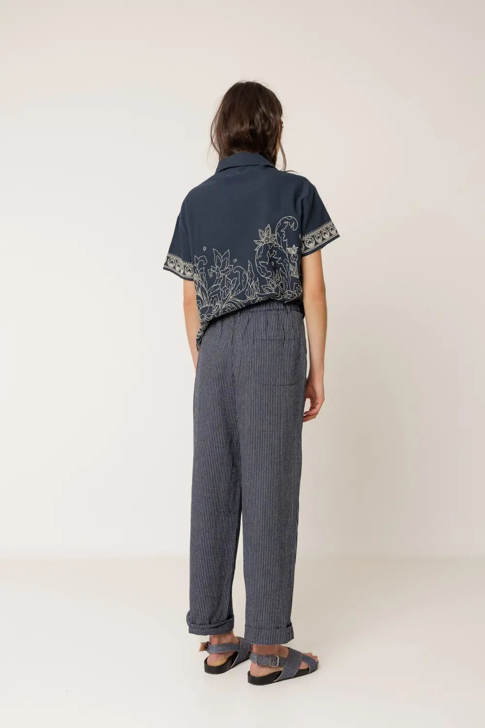 Indi & Cold Pleated Pinstripe Trouser