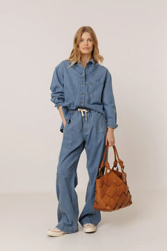 Indi & Cold 3/4 Sleeve Denim Shirt