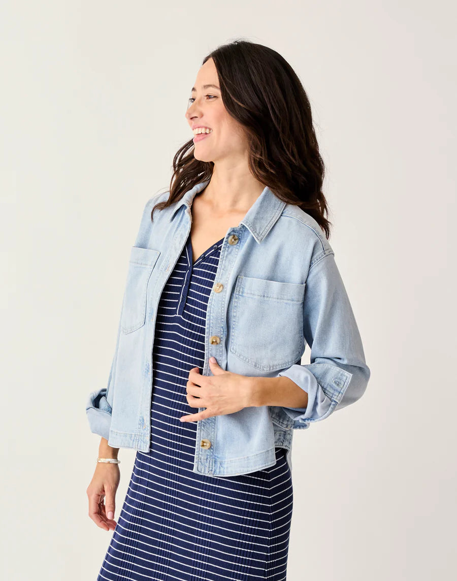 Carve Designs Flora Denim Shacket