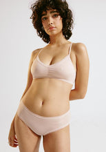 Load image into Gallery viewer, Blush Lace Trim Microfibre Seamless Hipster