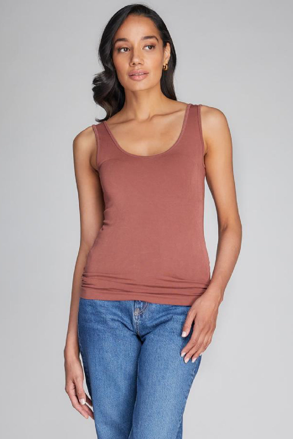 C'est Moi Seamless Bamboo Scoop Neck Tank