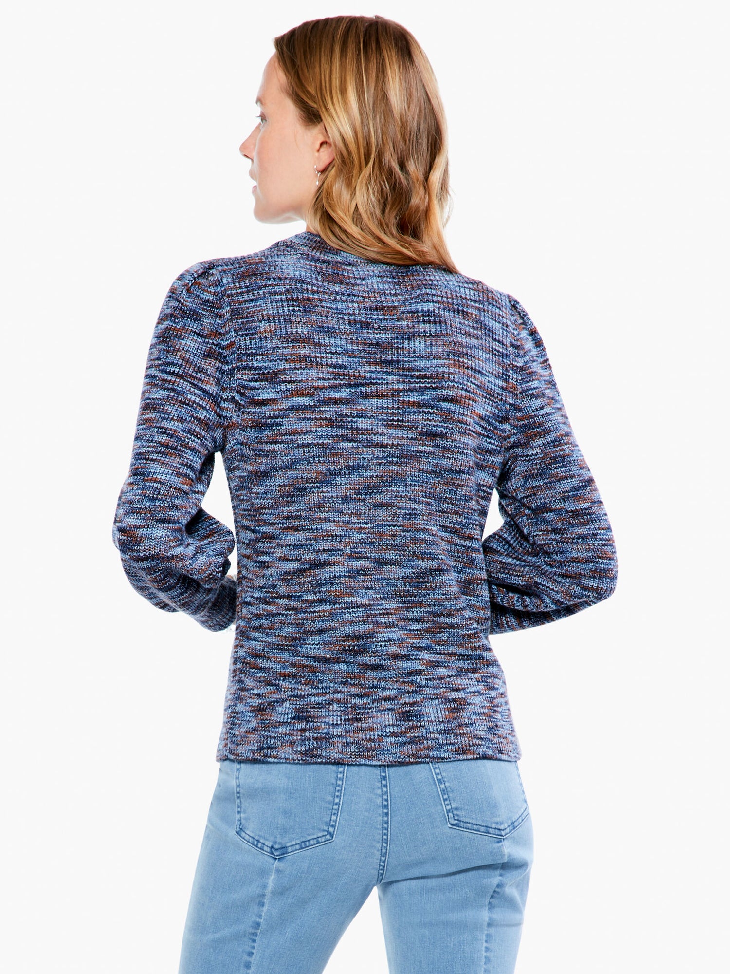 Nic + Zoe Femme Sleeve Spaced Sweater