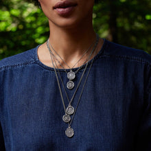 Load image into Gallery viewer, Pyrrha &quot;Walking Meditation&quot; Talisman Necklace with 18&quot; Fine Curb Chain (1.5mm)