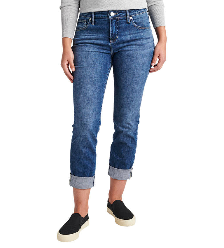 Jag Jeans Carter Mid Rise Girlfriend Jeans (Thorn Blue Wash)