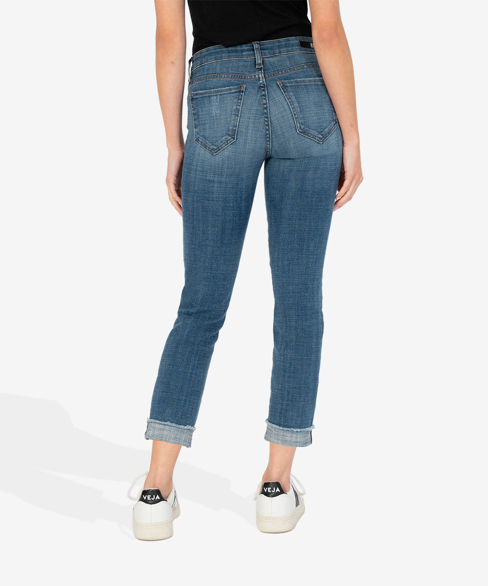 Kut From The Kloth Amy Straight Leg Crop Jeans (Imitate Wash)