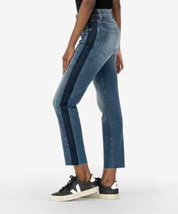 Kut From The Kloth Elizabeth High Rise Straight Side Shadow Jeans (Designer Wash)