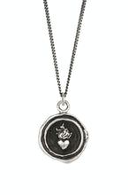 Load image into Gallery viewer, Pyrrha Two Flaming Heart Talisman 16&quot; Fine Curb Chain(1.5mm) Regular price