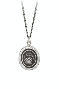 Pyrrha "Inseparable" Talisman Necklace with 16" Fine Curb Chain