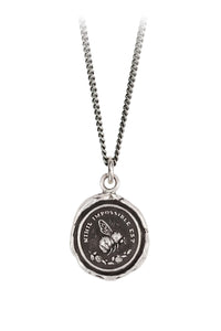 Pyrrha "Nothing Is Impossible" Talisman Necklace with 16" Fine Curb Chain