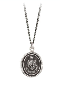Pyrrha "Walking Meditation" Talisman Necklace with 18" Fine Curb Chain (1.5mm)