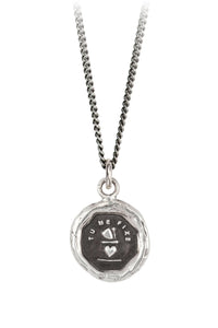 Pyrrha "You Complete Me" Talisman Necklace with 16" Fine Curb Chain