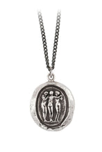 Load image into Gallery viewer, Pyrrha &quot;Three Graces&quot; Talisman 18&quot; Fine Curb Chain (1.5mm)