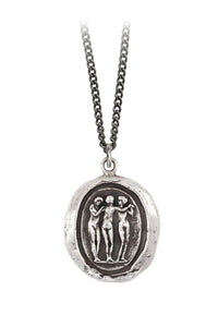 Pyrrha "Three Graces" Talisman 18" Fine Curb Chain (1.5mm)