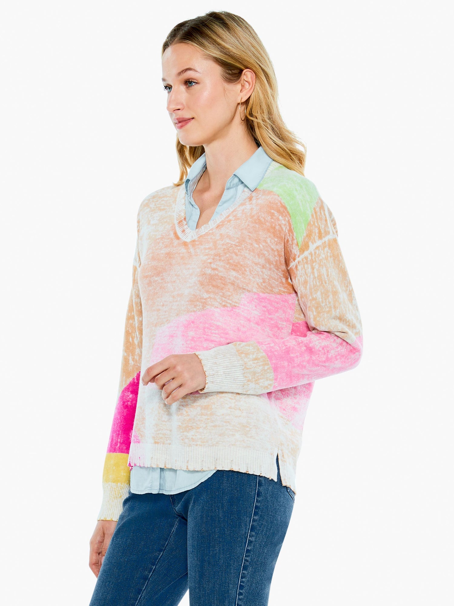 Nic + Zoe Mosaic Sunrise Sweater