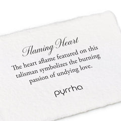 Pyrrha Two Flaming Heart Talisman 18" Fine Curb Chain(1.5mm)
