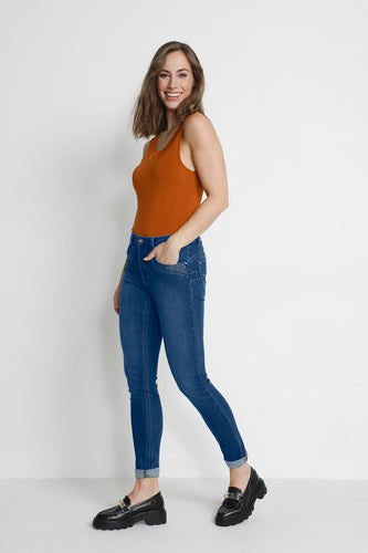 Cream Brenda Jeans Shape Fit