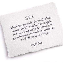 Load image into Gallery viewer, Pyrrha &quot;Luck&quot; Talisman Necklace with 18&quot; Fine Curb Chain (1.5mm)