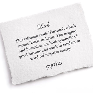 Pyrrha "Luck" Talisman Necklace with 18" Fine Curb Chain (1.5mm)