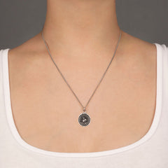 Pyrrha "Nothing Is Impossible" Talisman Necklace with 16" Fine Curb Chain