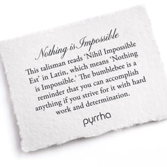Pyrrha "Nothing Is Impossible" Talisman Necklace with 16" Fine Curb Chain