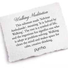 Load image into Gallery viewer, Pyrrha &quot;Walking Meditation&quot; Talisman Necklace with 18&quot; Fine Curb Chain (1.5mm)